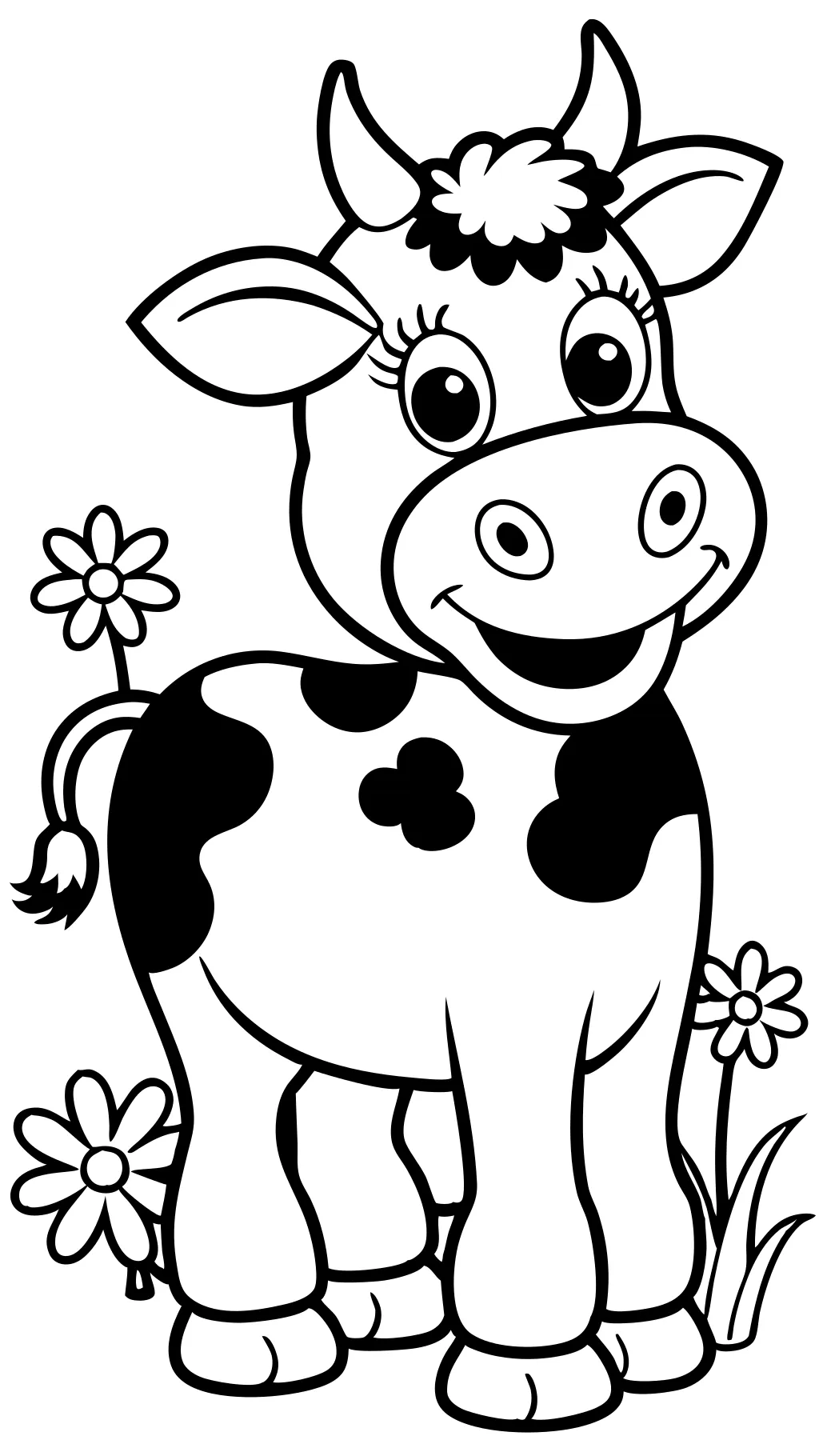 cow coloring page printable